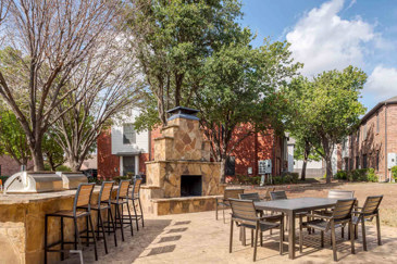 Outdoor grilling area and fireside lounge