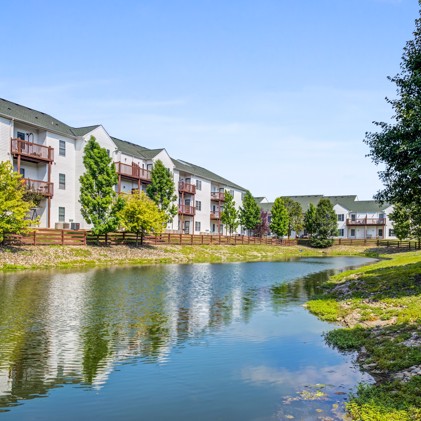 Enjoy the scenic beauty of The Commons at Canal Winchester with a canal that runs along the apartments, providing a peaceful and relaxing view.
