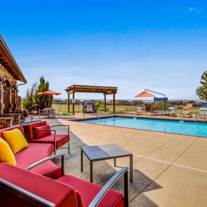The pool area at Retreat at Quail North, offering a refreshing escape for residents during warm weather.