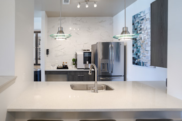 Clubhouse kitchen with coffee machine