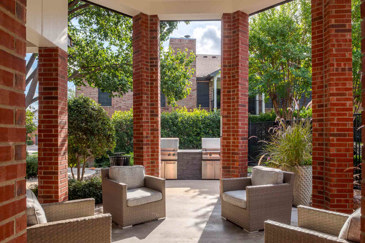 One of two grilling areas for residents to enjoy