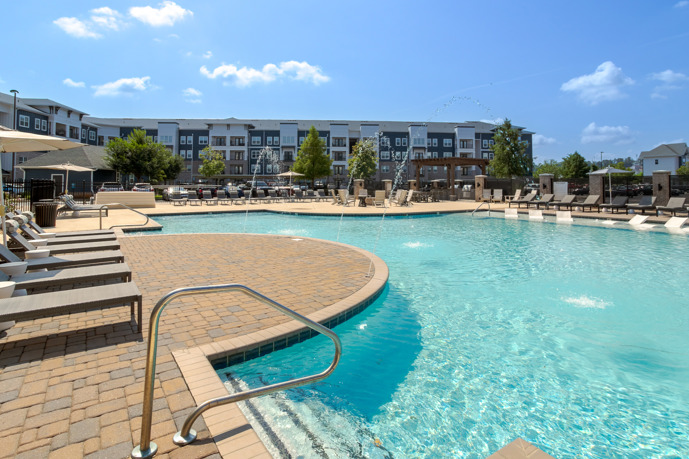 Sparkling Pool In the Midst of Town Madison