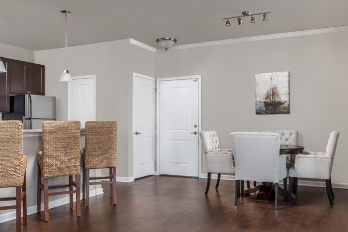 An open floor plan layout at Talison Row, providing residents with a versatile and interconnected living space for comfortable living.