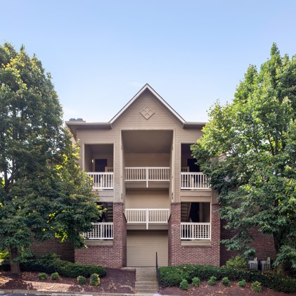 The exterior of Prospect Park, featuring contemporary architecture, well-maintained landscaping, and inviting communal areas, creating a picturesque and inviting ambiance for residents and visitors alike.