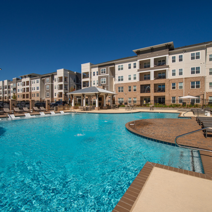 Sparkling Pool In the Midst of Town Madison
