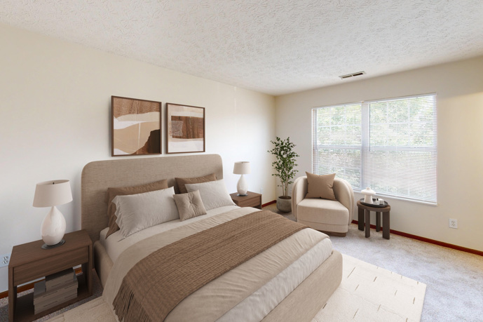 A well-equipped kitchen furnished with a breakfast bar, wooden cabinets, a double-basin sink, and sleek black appliances.