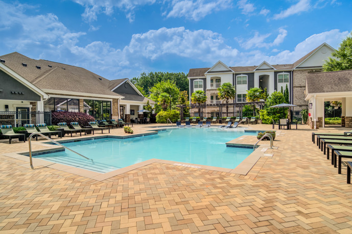 The Resort Style Pool at Waterstone at Big Creek Apartments