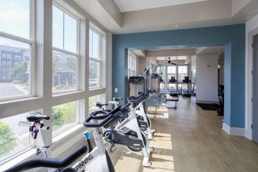 Community fitness center with cardio and strength equipment