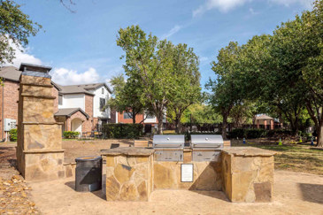 Outdoor grilling area and fireside lounge